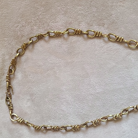 Labradorite and rose quartz chunky chain necklace - Picture 4 of 6